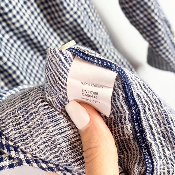 J. Crew Blue Gingham Button Up Boy Fit Size XXS - Picture 6 of 6